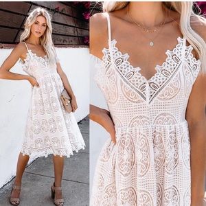 NEW Vici Dolls Well Polished White Lace Dress